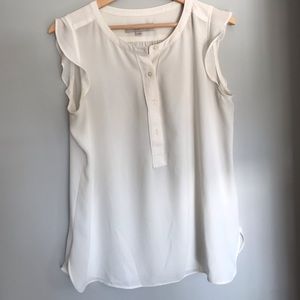 Loft flutter sleeve blouse